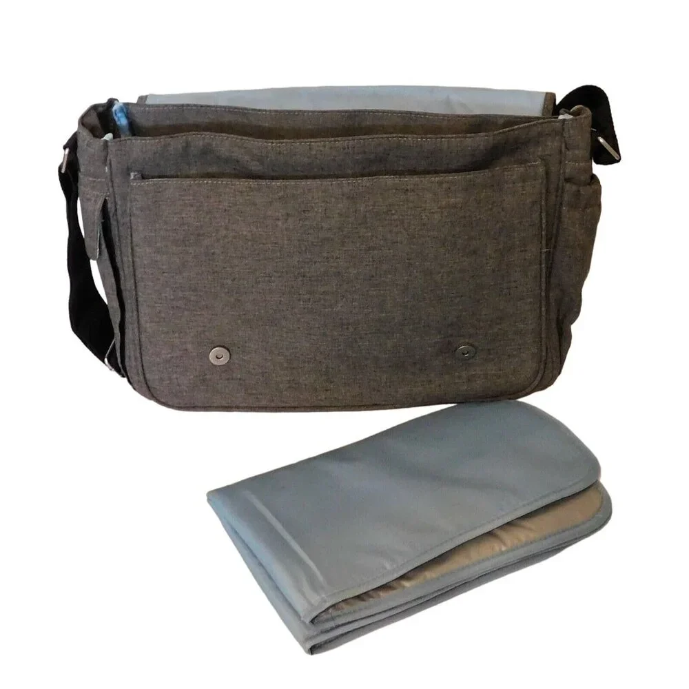 Columbia Departure Point Messenger Traveling Gray Diaper Bag Insulated Crossbody